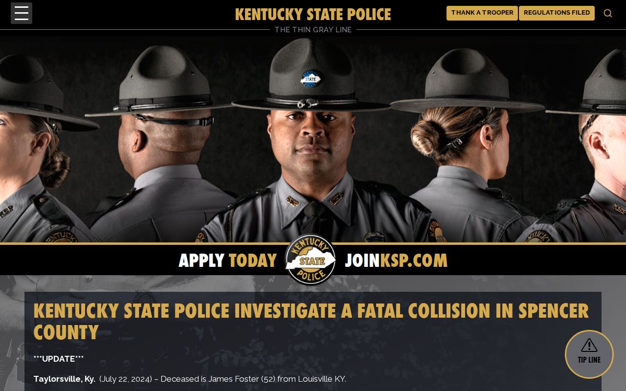 Kentucky State Police Spencer County arrest news and Shelby lodging example